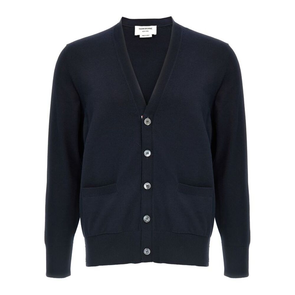 Thom Browne Blue Cotton Men's Cardigan